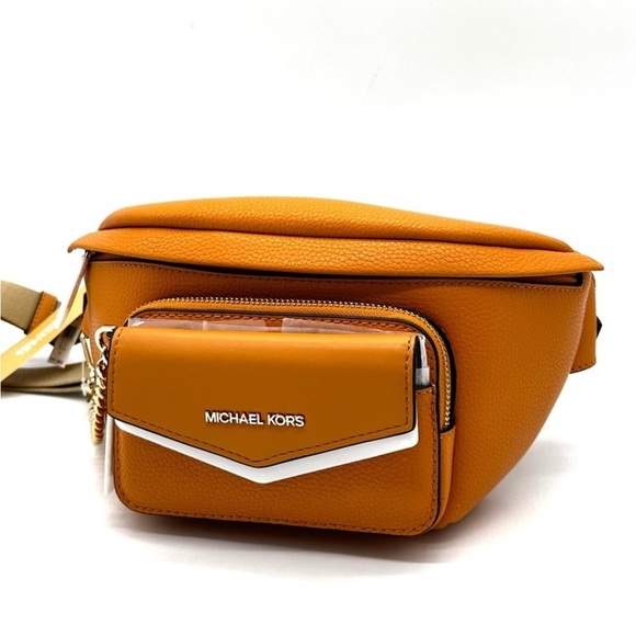 Michael Kors Maisie Large 2 in 1 Sling Pack Crossbody Bag Cider